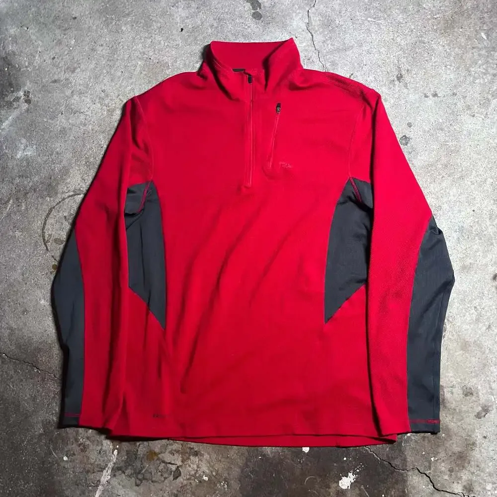 Nike ACG Dri-Fit Waffle Knit 1/4 Zip Pullover Red XL